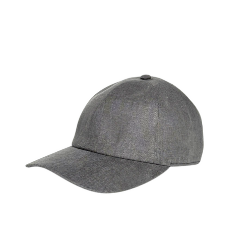 CacheMio® Gray Linen Baseball Cap — Premium Italian Linen🌿🪡🌿