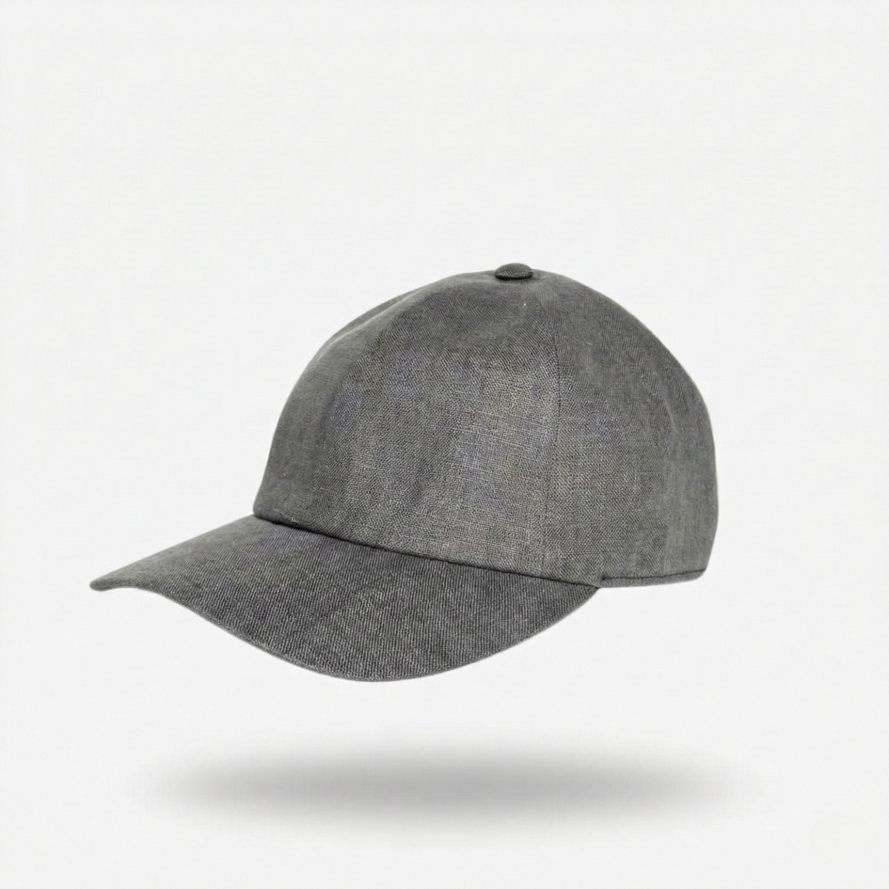 Grey Linen Baseball Cap | Architectural Minimalism | Smart Casual - CacheMio®
