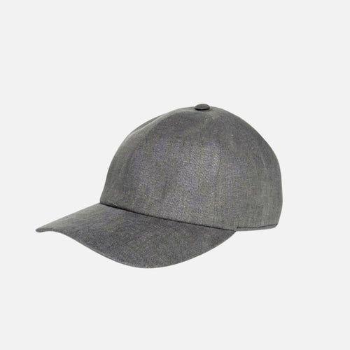 Linen Baseball Cap - Grey