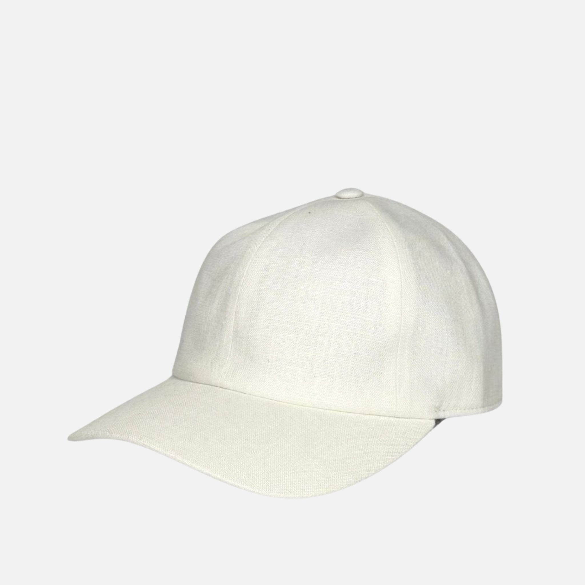 Linen Baseball Cap - White