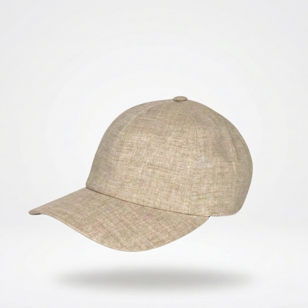 Natural Linen Baseball Cap CacheMio® |Unbleached Fabric | Unprocessed Linen | Beauty of Imperfection - Wabi-Sabi