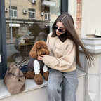 Waterproof Puffer Dog Vest (Brown) | CacheMio x CHOUCHOÚ