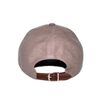 Linen Baseball Cap Cappuccino Beige – Detail View | CacheMio®