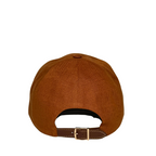 Linen Baseball Cap Brown – Back View | CacheMio®
