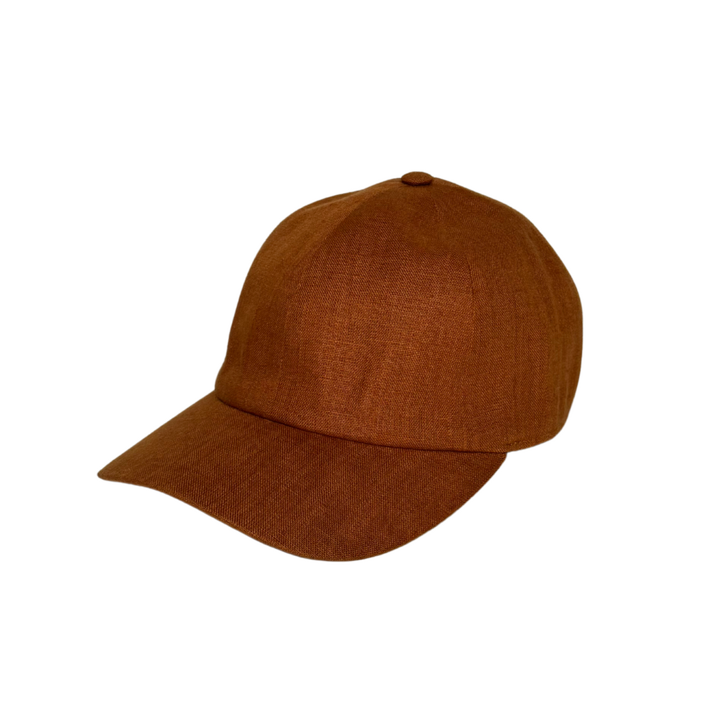 CacheMio® Brown Linen Baseball Cap — Timeless Natural Style 🌿🪡🌿