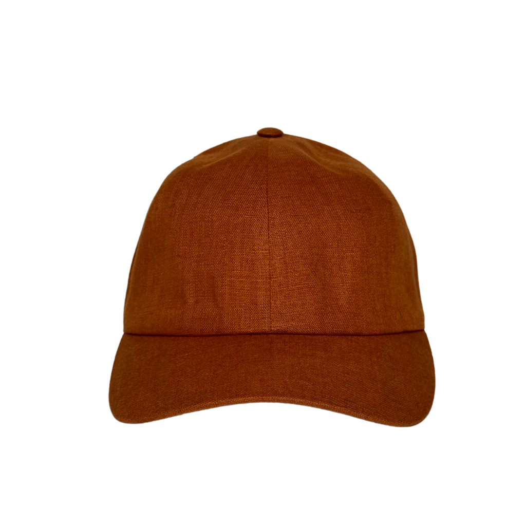 CacheMio® Brown Linen Baseball Cap — Timeless Natural Style 🌿🪡🌿