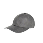 Linen Baseball Cap Gray – Detail View | CacheMio®