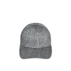 Linen Baseball Cap Gray – Back View | CacheMio®