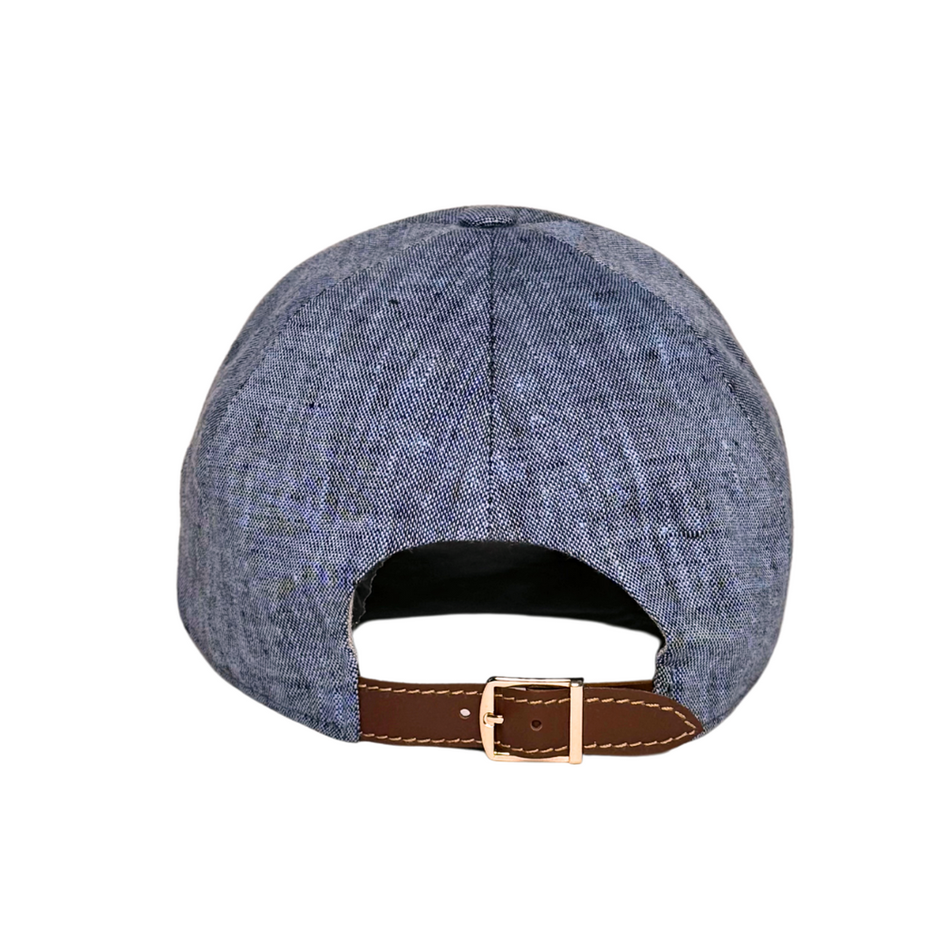 CacheMio® Gray-Blue Linen Baseball Cap — Elegant Italian Craft 🌿🪡🌿