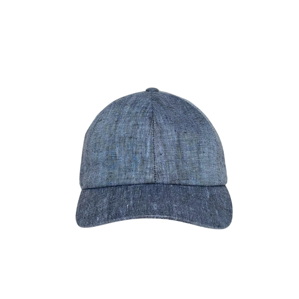 CacheMio® Gray-Blue Linen Baseball Cap — Elegant Italian Craft 🌿🪡🌿