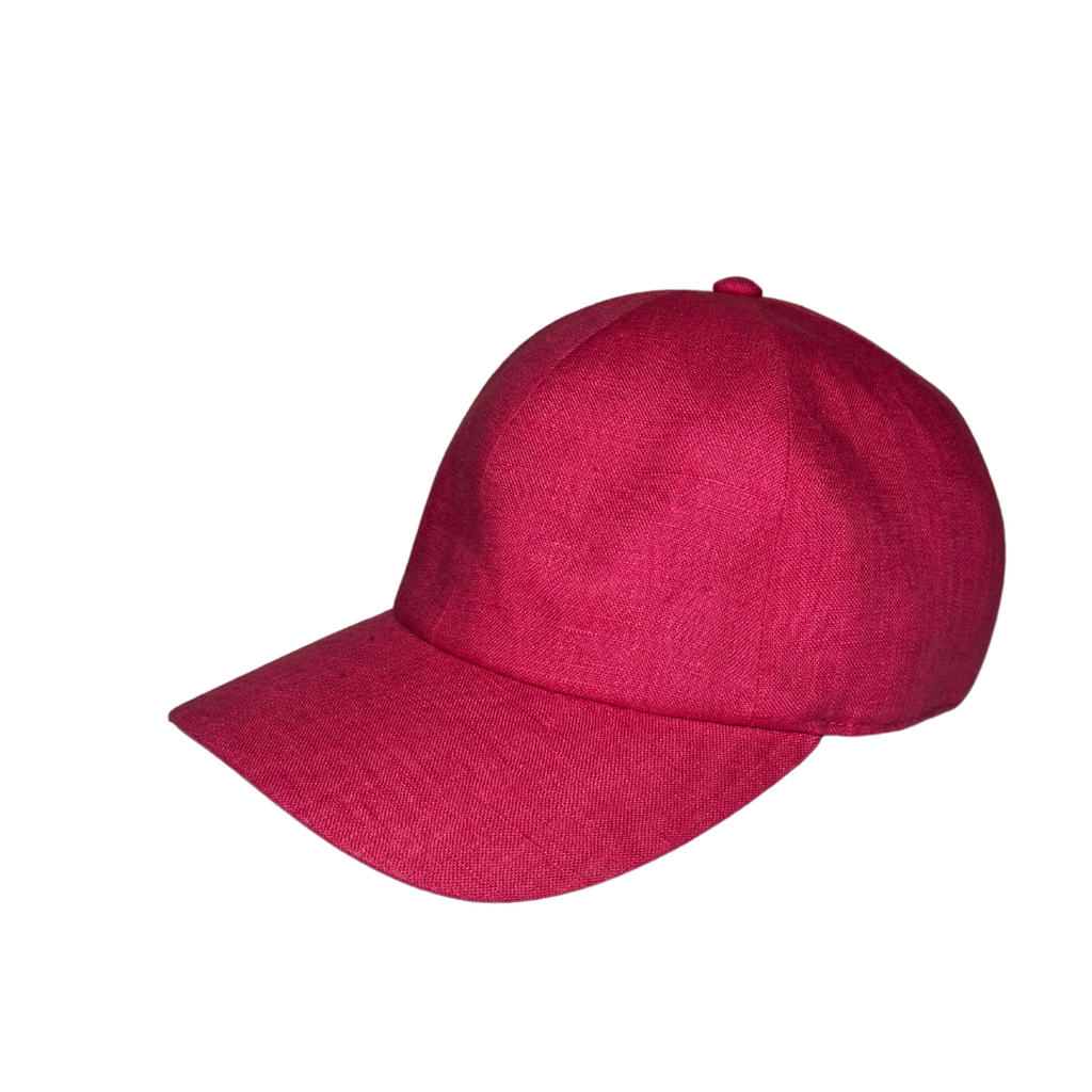 CacheMio® Pink Linen Baseball Cap — Fresh Italian Elegance🌿🪡🌿