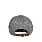 Linen Baseball Cap Gray – Side View | CacheMio®