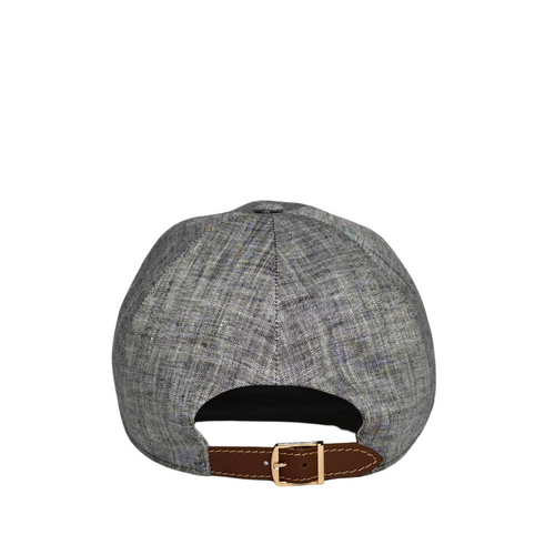 Grey Linen Baseball Cap | Architectural Minimalism | Smart Casual - CacheMio®