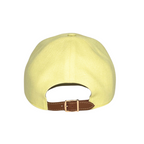 Linen Baseball Cap Yellow – Back View | CacheMio®