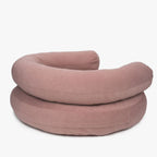 Pink inflatable chair on a white background