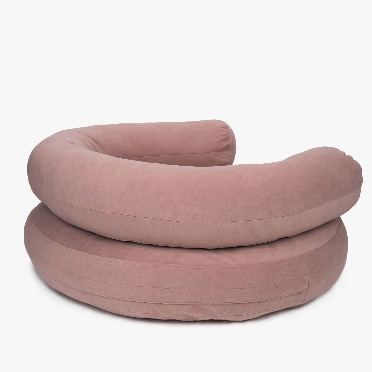 Pink inflatable chair on a white background