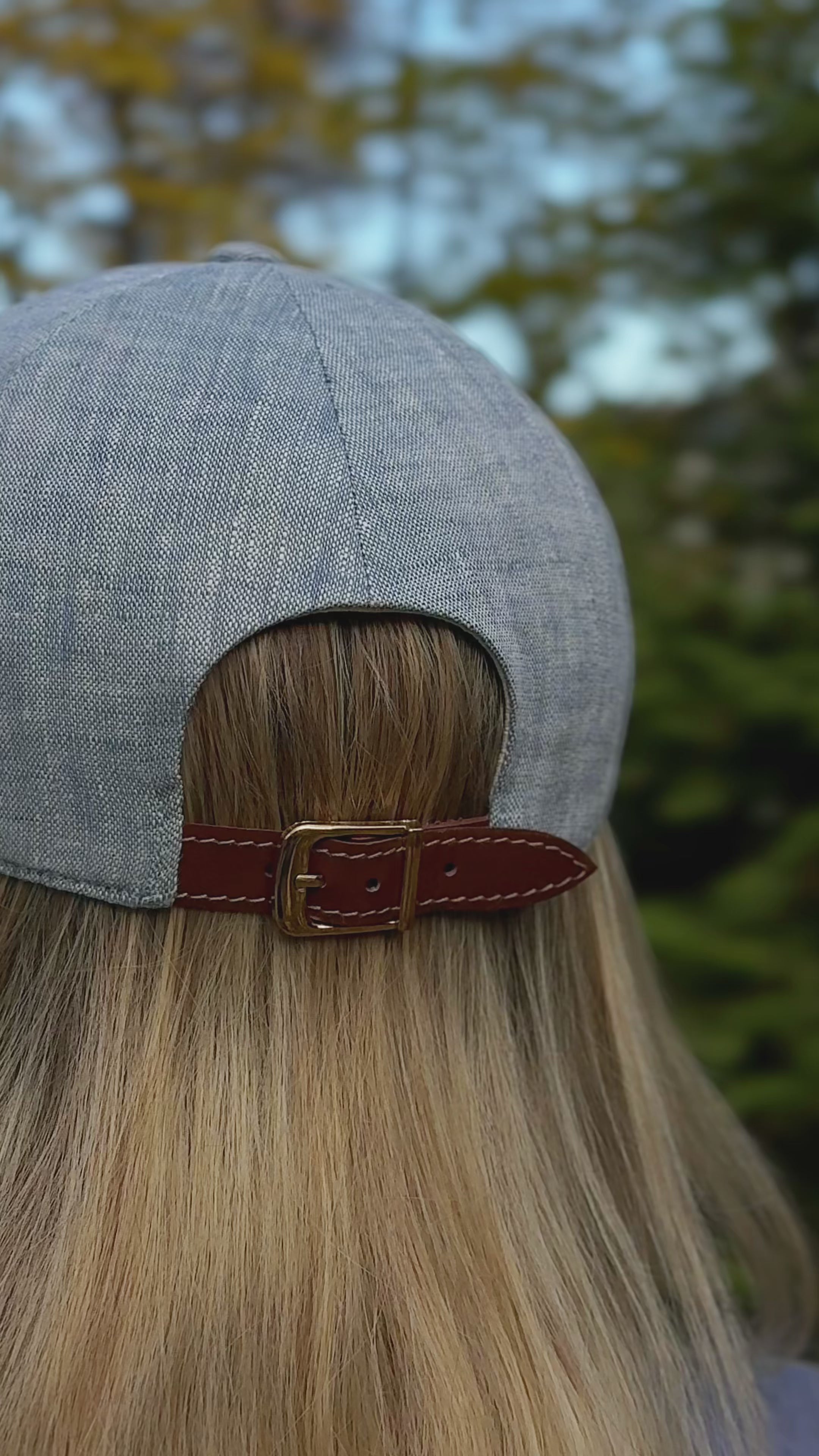 Linen Baseball Cap - Chambray
