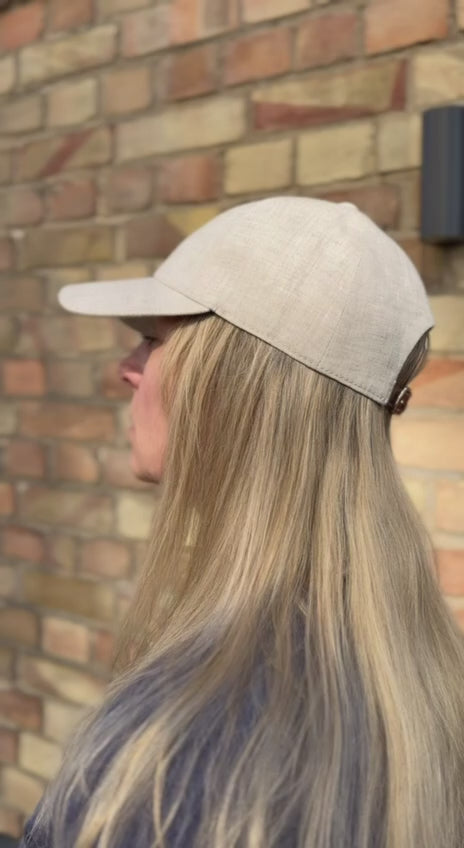 Linen Baseball Cap - Natural